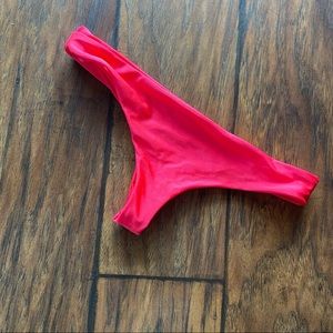 Lk New Red Luli Fama Seamless Tanga Thong Bikini Bottoms Small